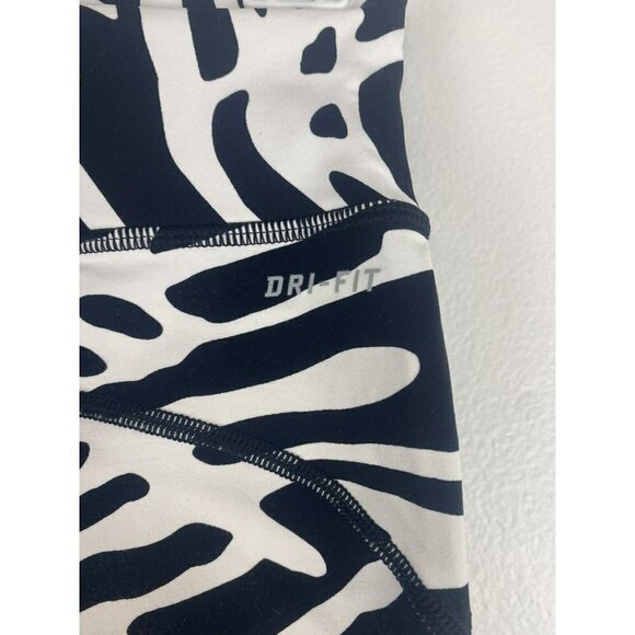Nike Womens Leggings Size S Black White Printed Mesh Full Length Graphic - Picture 5 of 10